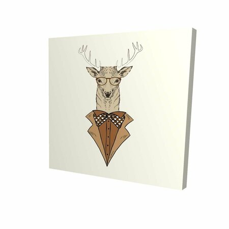 BEGIN HOME DECOR 32 x 32 in. Deer with Brown Coat-Print on Canvas 2080-3232-AN60